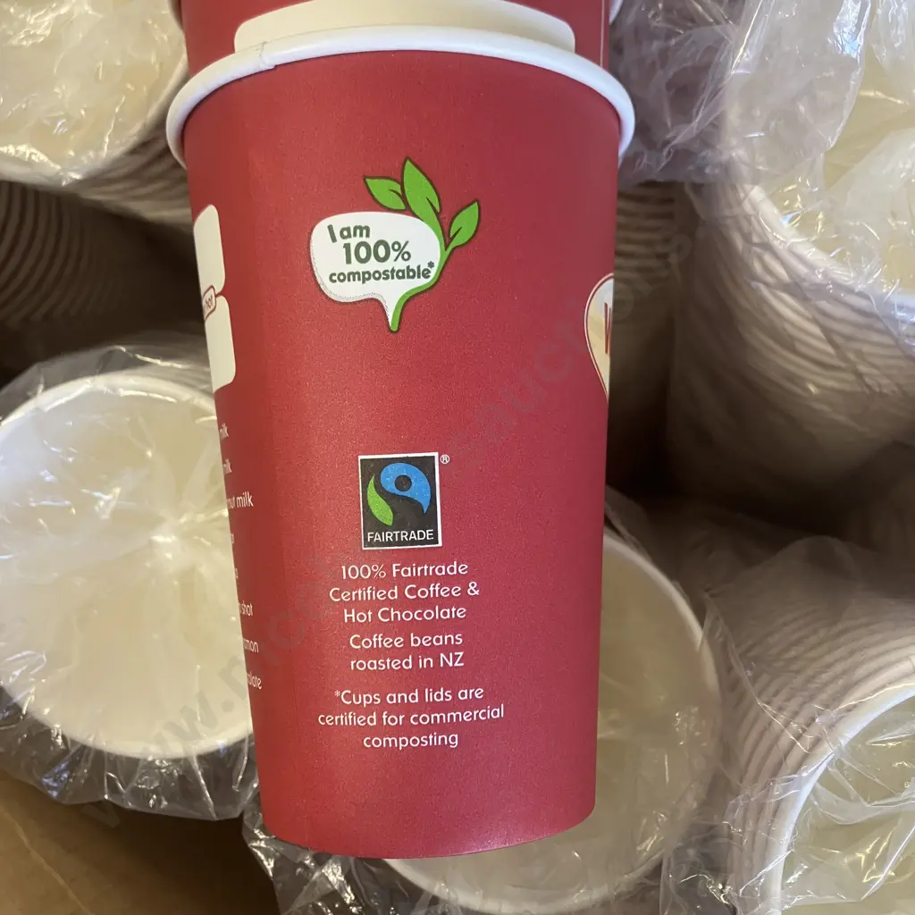 Box Lot 15 Packs of 50 Wild Bean Large Hot Cups Image 1++