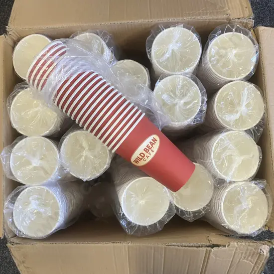 Box Lot 15 Packs of 50 Wild Bean Large Hot Cups