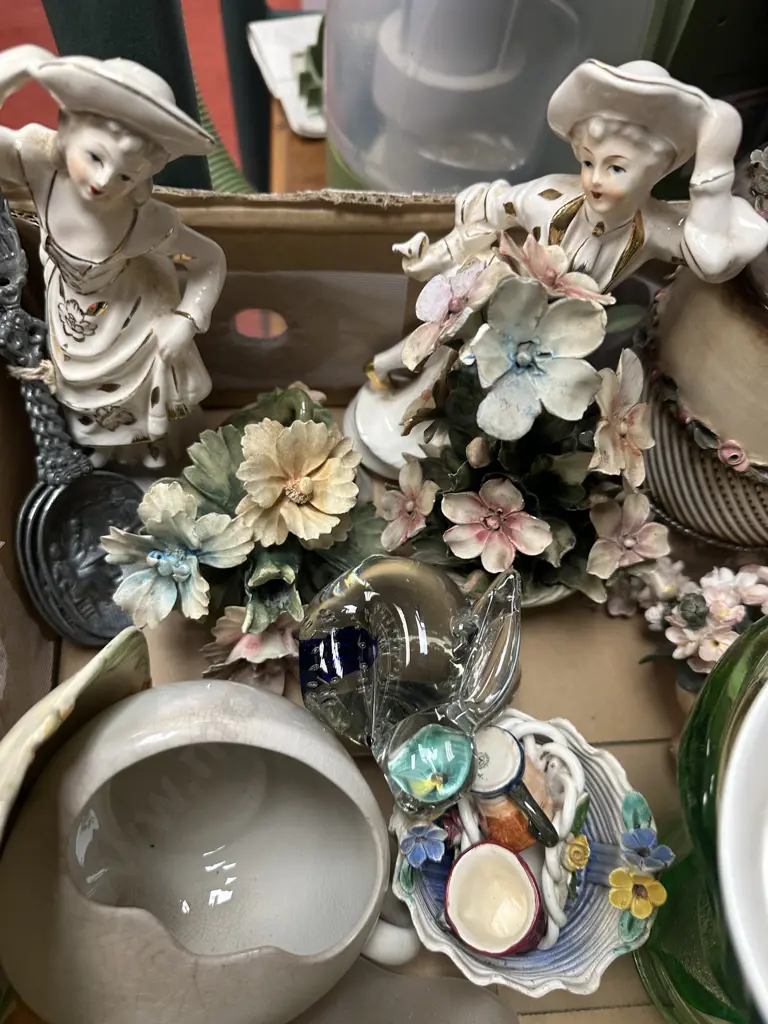 Assorted China Items Including Italian Capodimionte (as found) Etc Image 1++