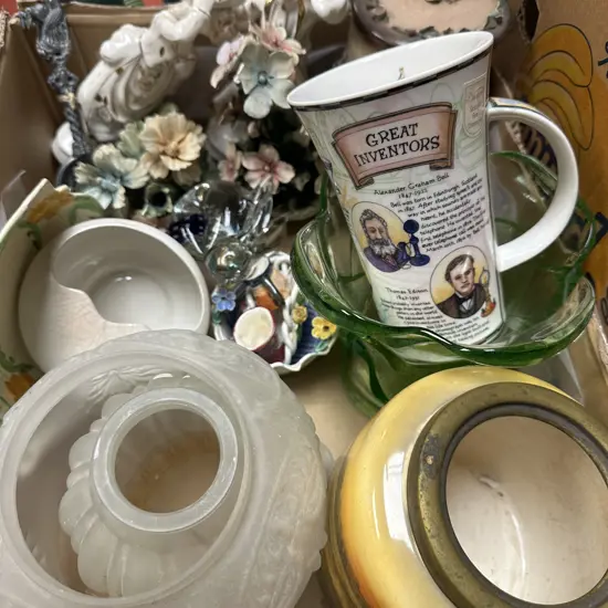 Assorted China Items Including Italian Capodimionte (as found) Etc
