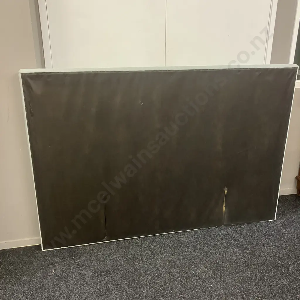 Pale Blue Fabric Upholstered Head Board. 124 x 183cm Image 1++