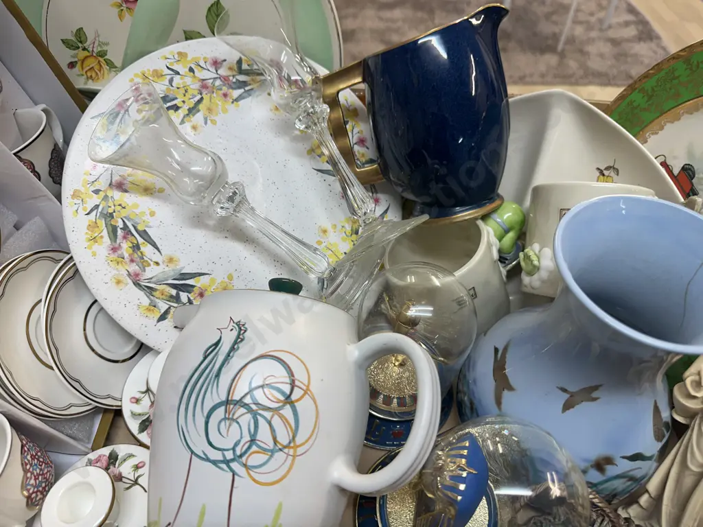 Assorted China Items Including Denby Coffee Pot, Duo Set, Cake Plate Etc Image 1++