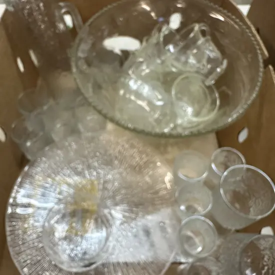 Retro Jug, Glasses & Punch Bowl Etc