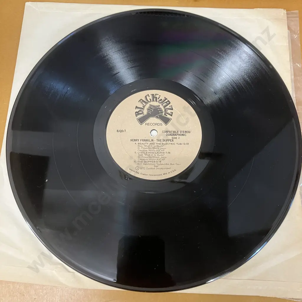 Rare Henry Franklin - The Skipper Vinyl LP, Original 1972 US Pressing, Black Jazz Records – BJQD/7. NM Image 1++
