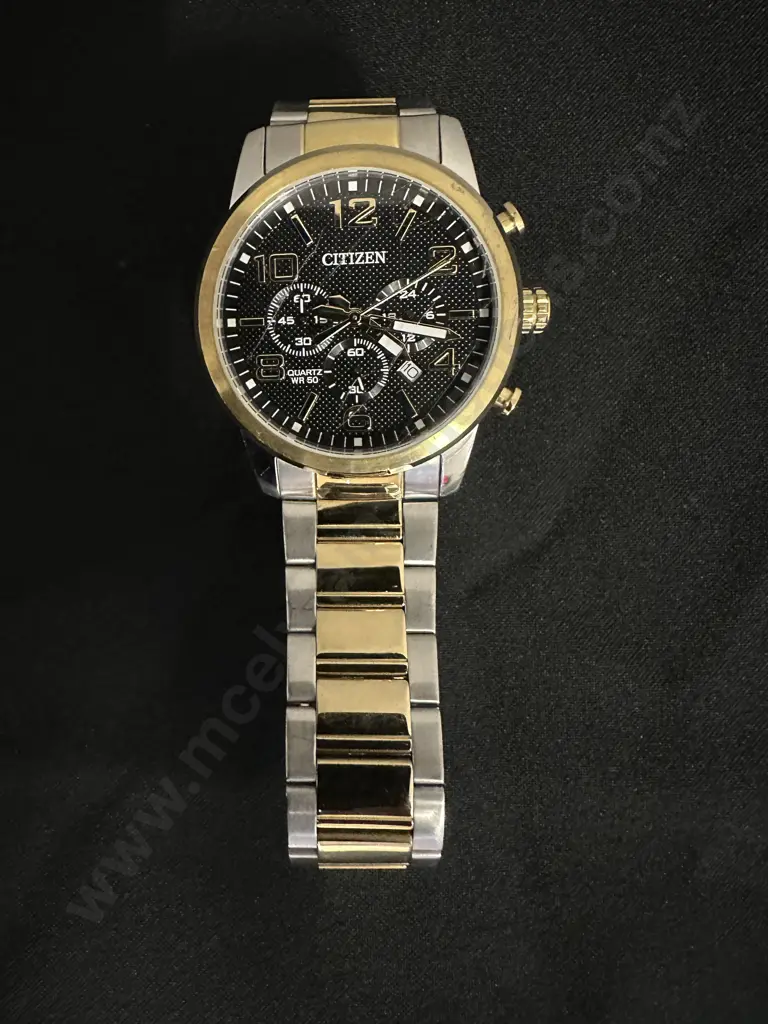 Mens Citizen Watch Gold/Silver Coloured Detail 302310046 Image 1++