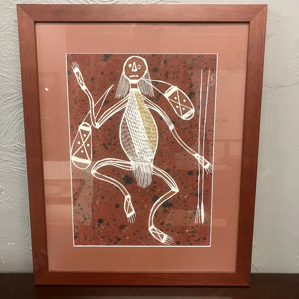 Mimi Spirits Aboriginal Art, Framed & Glazed. 54 x 44cm Image 1++