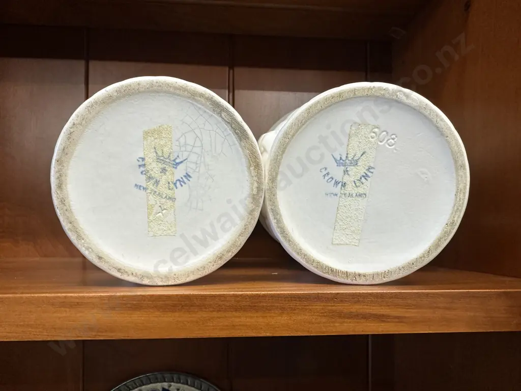 Pair Of Crown Lynn Potteries Classical Urn Vases (one af) Image 1++