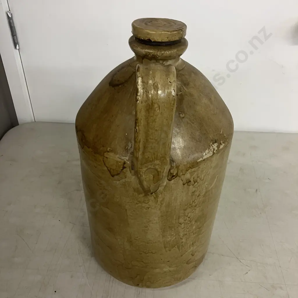 BP Comprox Timaru Potteries Stoneware Demijohn With Stopper, 1940s, Stamped BP Comprox. 43 x 23cm Image 1++