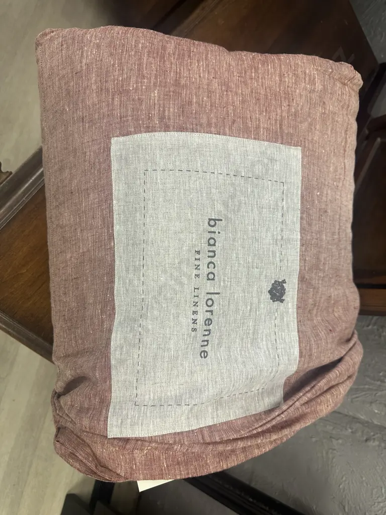 Bianca Lorenne Fine Linens Appetto Dusky Merlot Coverlet 240cm x220cm. RRP $935.00 Image 1++