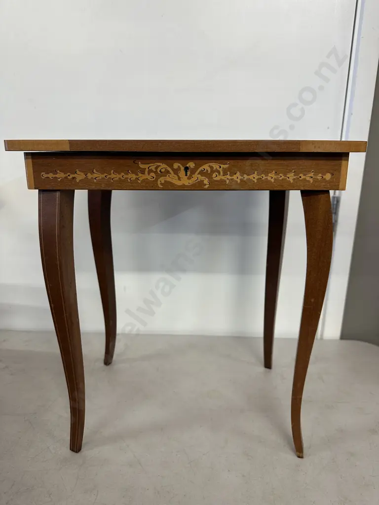 Italian Inlaid Side Table (musical not working) H42,W37,D28cm. Image 1++