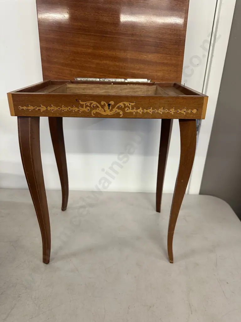 Italian Inlaid Side Table (musical not working) H42,W37,D28cm. Image 1++