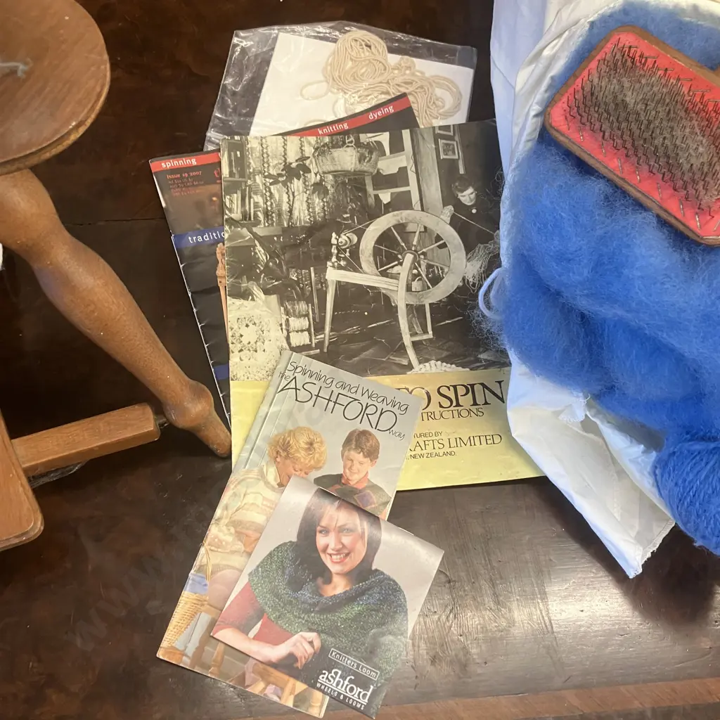 Ashford Traditional Spinning Wheel, Instructions, Fleece Etc Image 1++