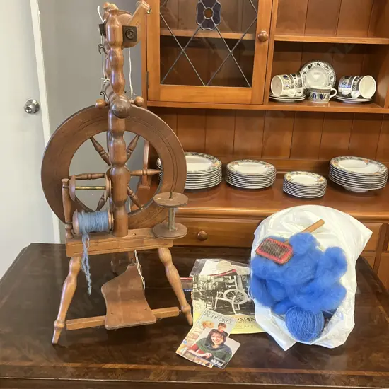 Ashford Traditional Spinning Wheel, Instructions, Fleece Etc