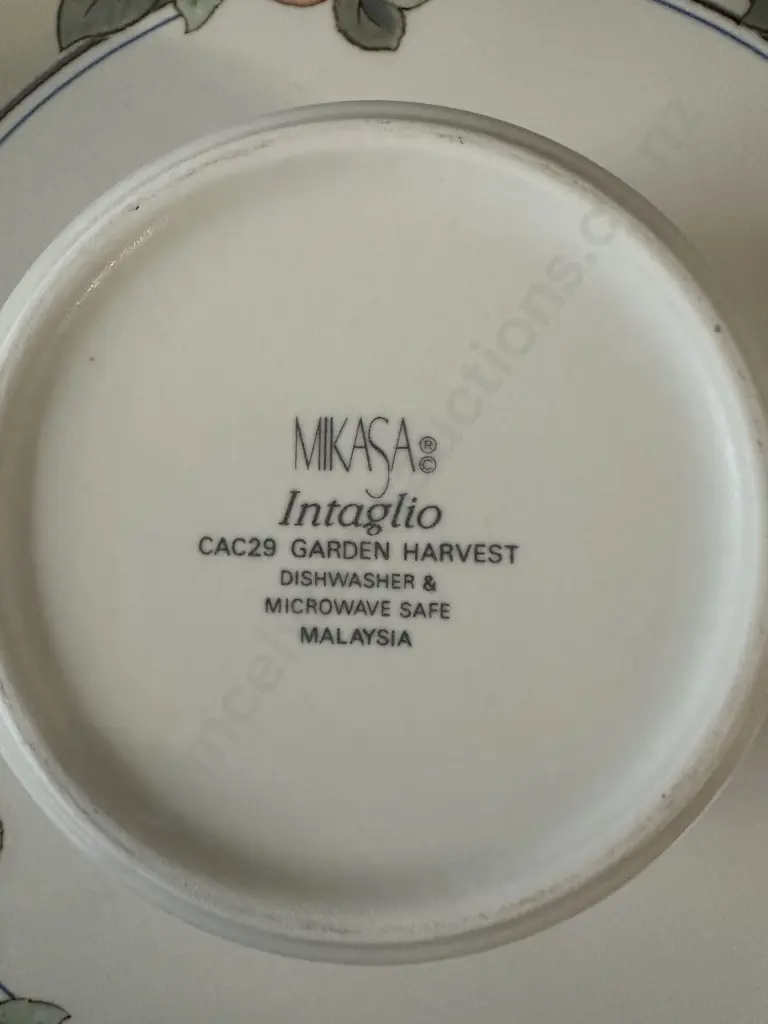Mikasa Intaglio Garden Harvest Cake Plate, Large Round Serving Platter & Souffle Dishes Image 1++