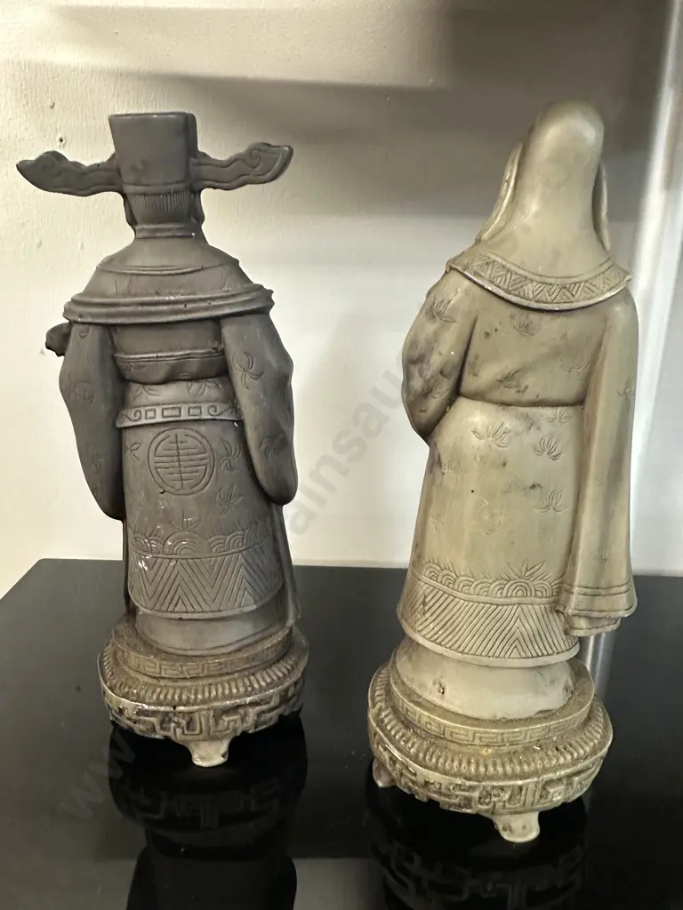 Chinese Asian Figurines H28.5cm. Image 1++