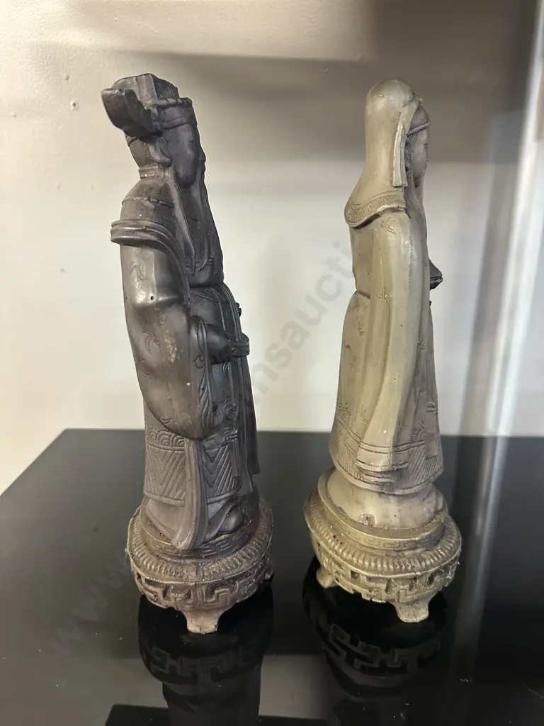 Chinese Asian Figurines H28.5cm. Image 1++