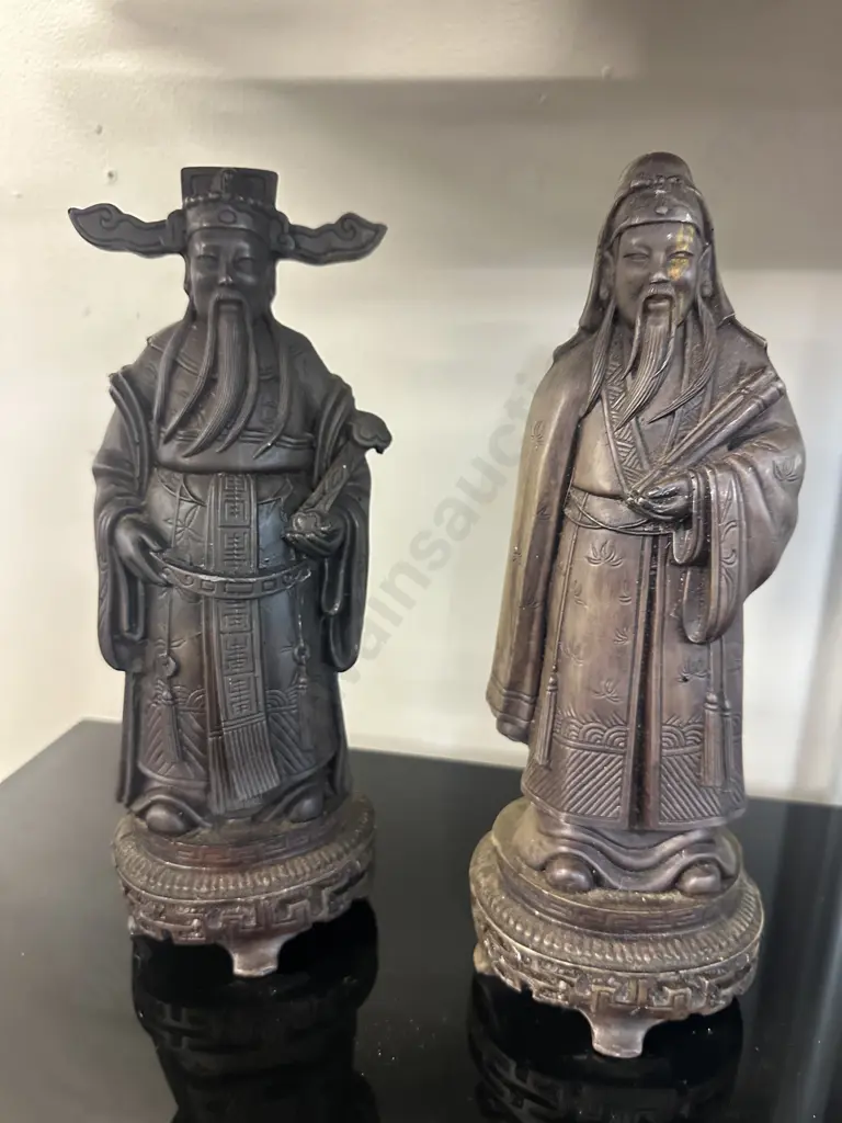 Chinese Asian Figurines H28.5cm. Image 1++