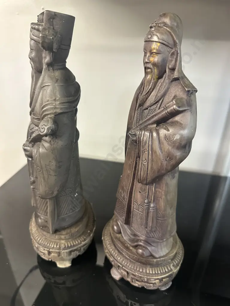 Chinese Asian Figurines H28.5cm. Image 1++