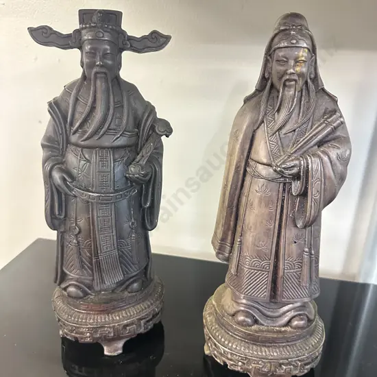 Chinese Asian Figurines H28.5cm.