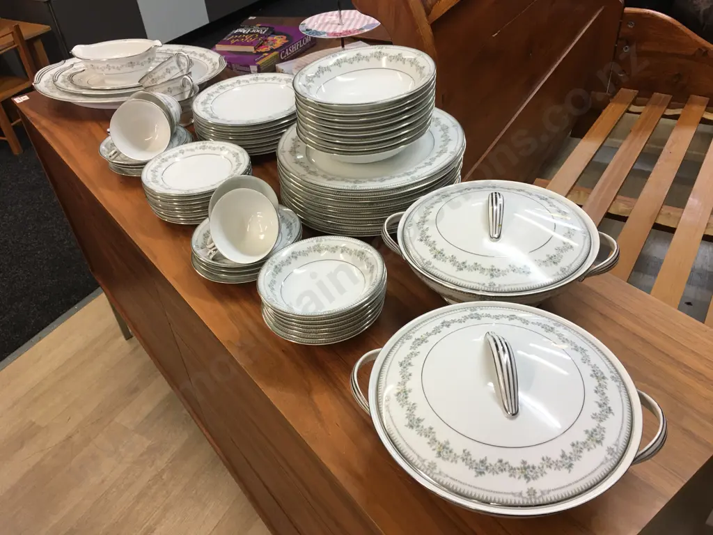 Vintage Noritake Dinner Ware Norwood Design Pattern As Found Condition Including Platters, Gravy Boat & Tureens Image 1++