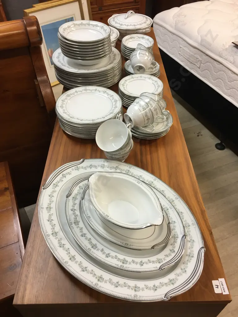 Vintage Noritake Dinner Ware Norwood Design Pattern As Found Condition Including Platters, Gravy Boat & Tureens Image 1++