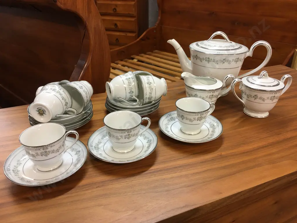 Vintage Noritake Dinner Ware Norwood Design Pattern As Found Condition Including Demi Cups & Saucers, Teapot, Etc Image 1++