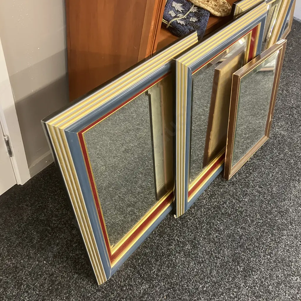 Lot of 4 Mirrors - 45 x 34 & 60 x 50cm (AF) Need Fittings To Hang Image 1++