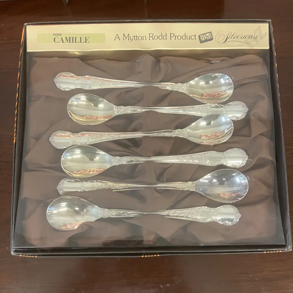 Rodd Camille Silverware Boxed Sets x 3 With A Bedford Plate Cased Dessert Set Image 1++