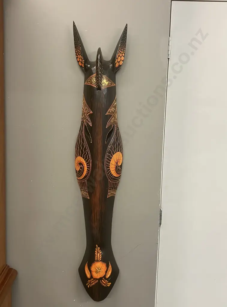 African Zebra Mask Wall Hanging. H100cm Image 1++
