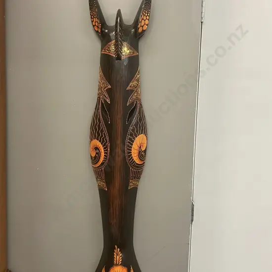 African Zebra Mask Wall Hanging. H100cm
