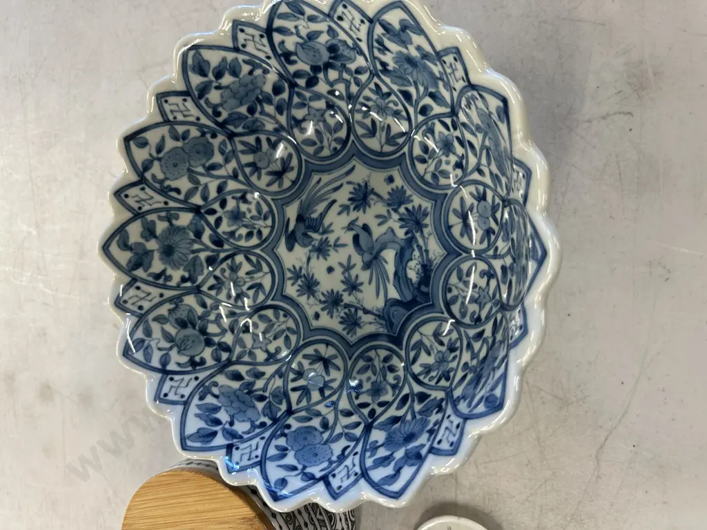 Selection Of Demi Dishes, Butlers Cannister & Blue & White Japanese Bowl Image 1++