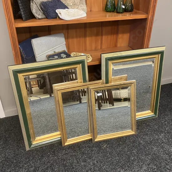Lot of 4 Mirrors - 42 x 34 To 60 x 50cm (AF) Need Fittings To Hang