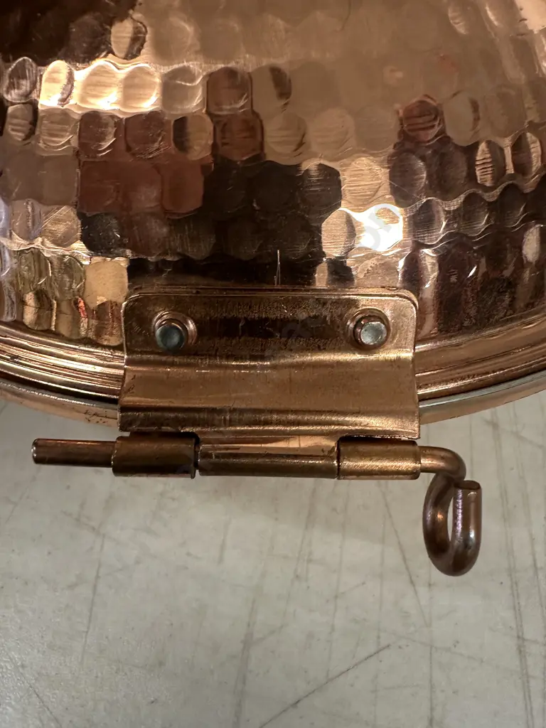 Traditional Portuguese Hammered Copper Food Steamer Pot Image 1++