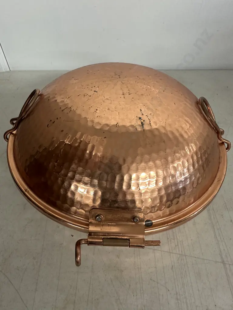 Traditional Portuguese Hammered Copper Food Steamer Pot Image 1++