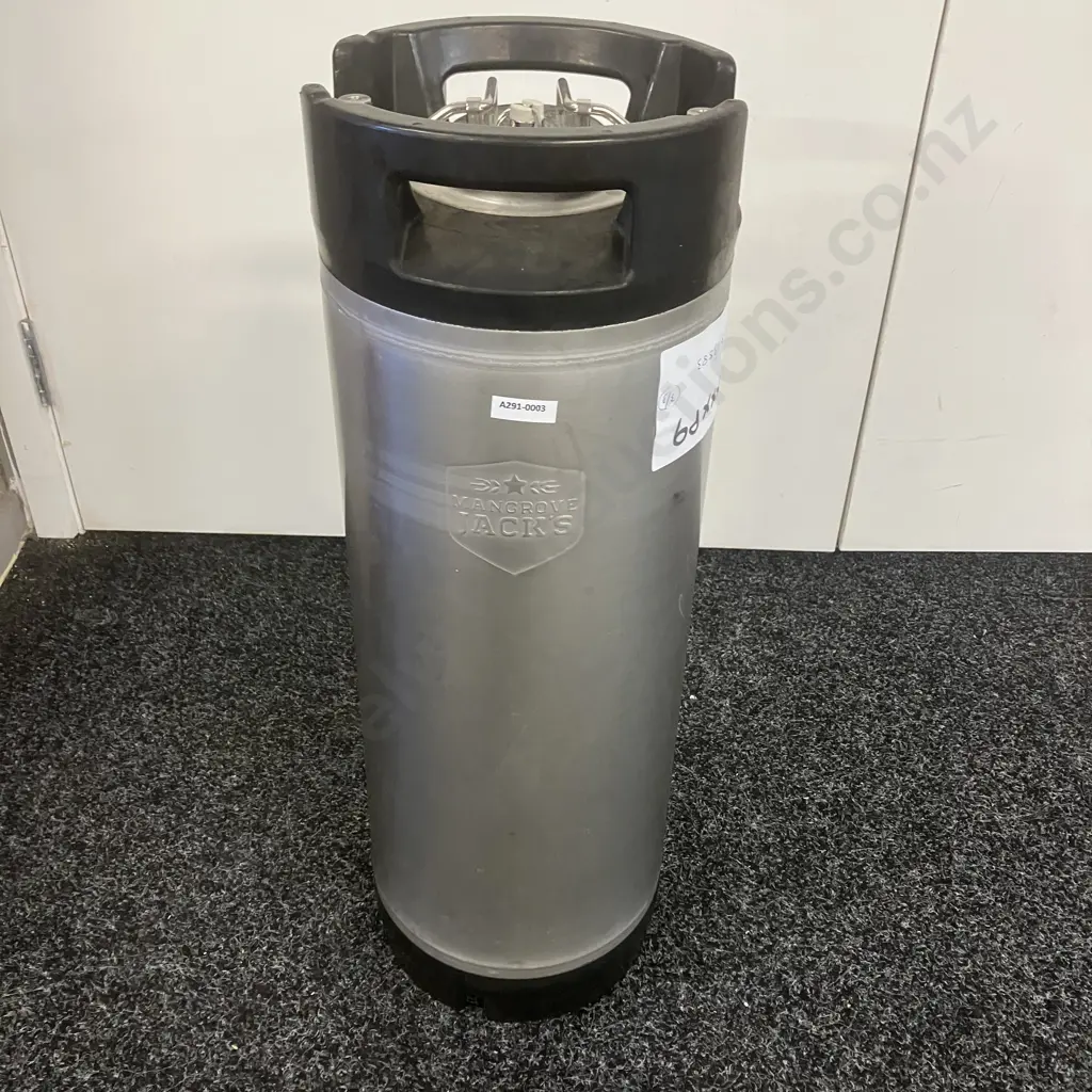 Mangrove Jack's 19 Litre Ball Lock Keg, Double Handle, Rubber Foot Image 1++