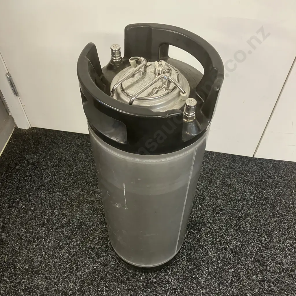 Mangrove Jack's 19 Litre Ball Lock Keg, Double Handle, Rubber Foot Image 1++