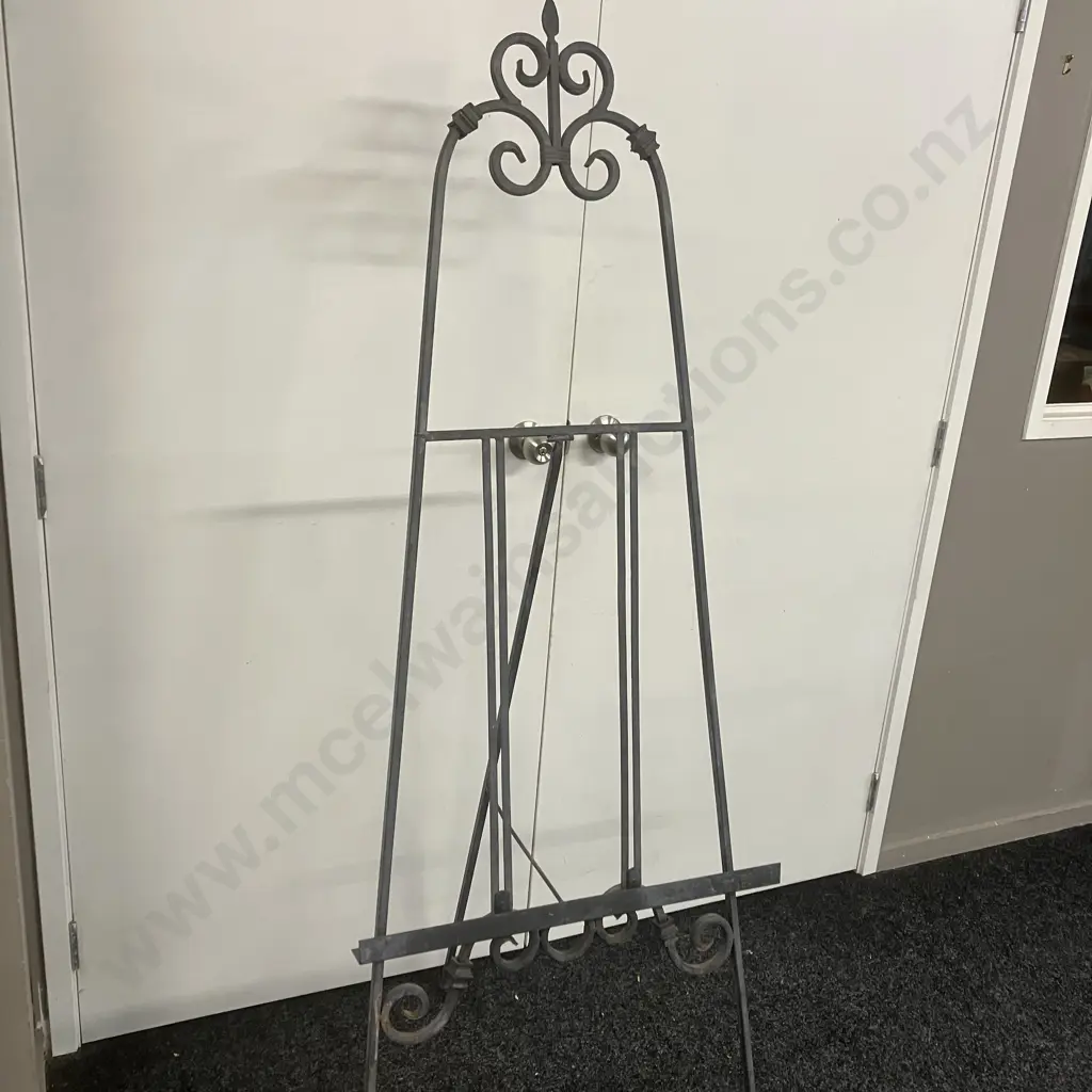 Wrought Ornate Folding Easel. H176cm Image 1++