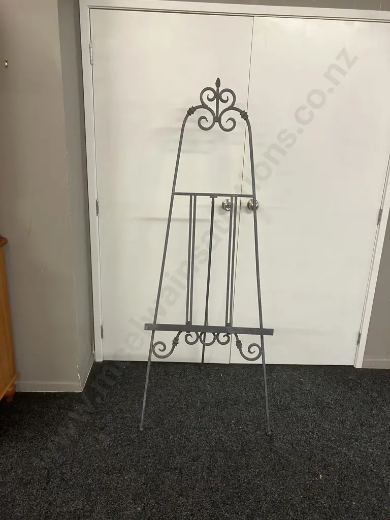 Wrought Ornate Folding Easel. H176cm Image 1++