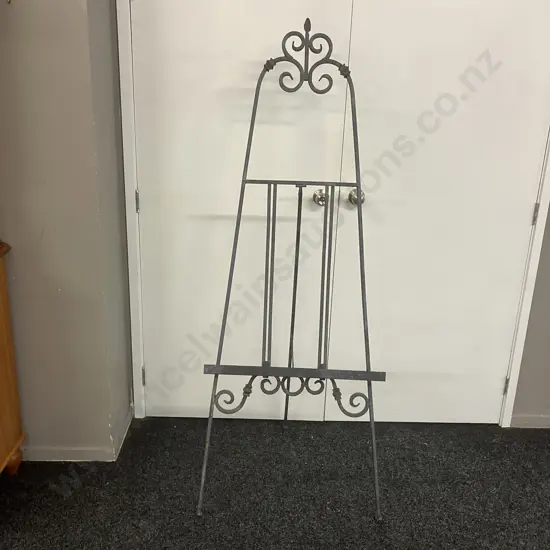 Wrought Ornate Folding Easel. H176cm