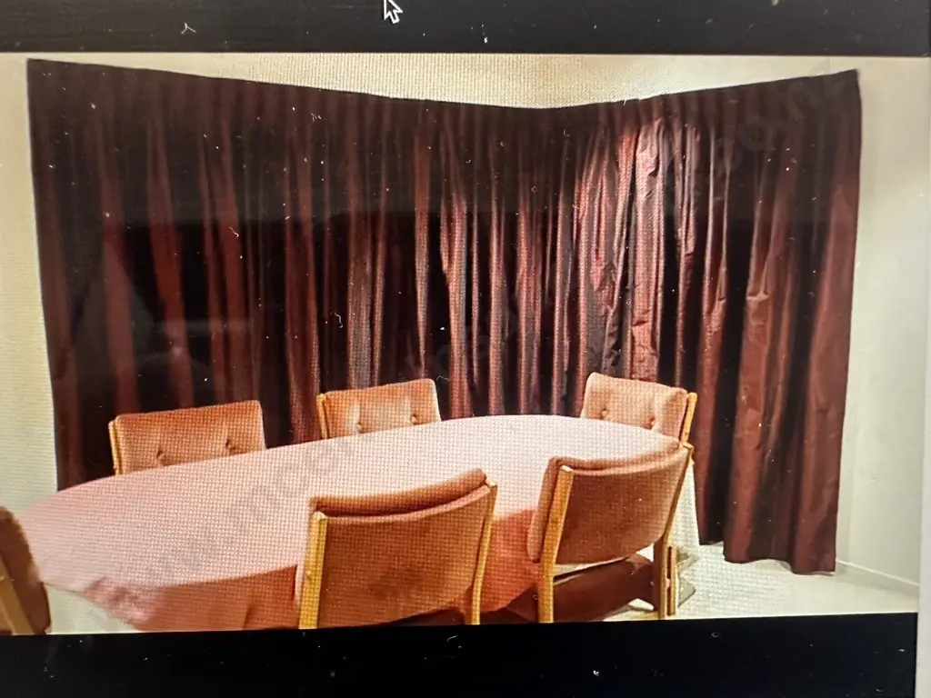 Burgundy Shimmer Curtains & Rails Drop 200cm Image 1++
