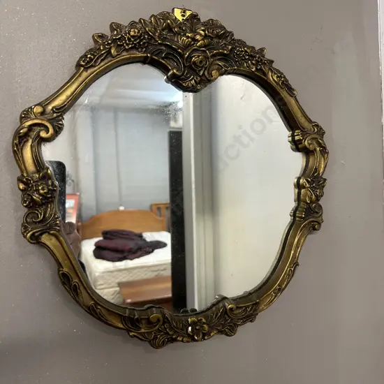 Vintage Gilt Ornate Mirror H38,W37cm.