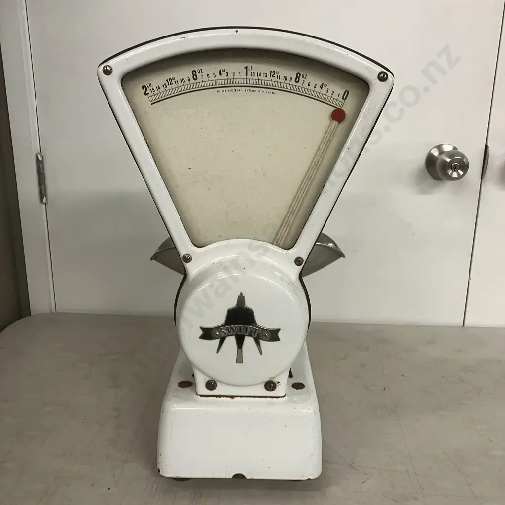 Vintage 1960’s Swift Sweet Shop Grocery Counter Top Scales - To Weigh 2lbs / Graduated By 1 Cent Divisions. H50cm Image 1++