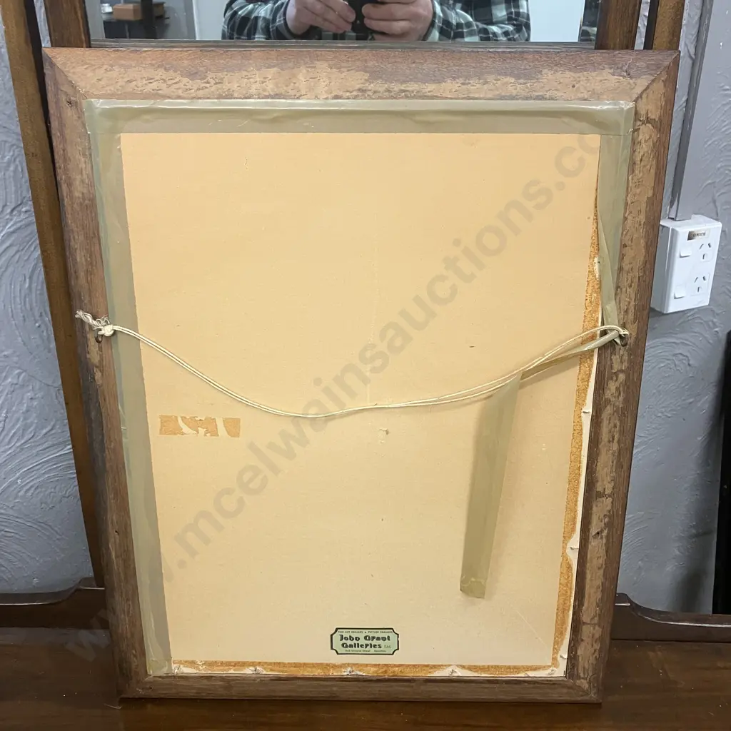 CF Goldie "A Good Joke" Print - Te Aho-te-Rangi Wharepu of Ngati Mahuta, Oak Framed. 60 x 48cm Image 1++