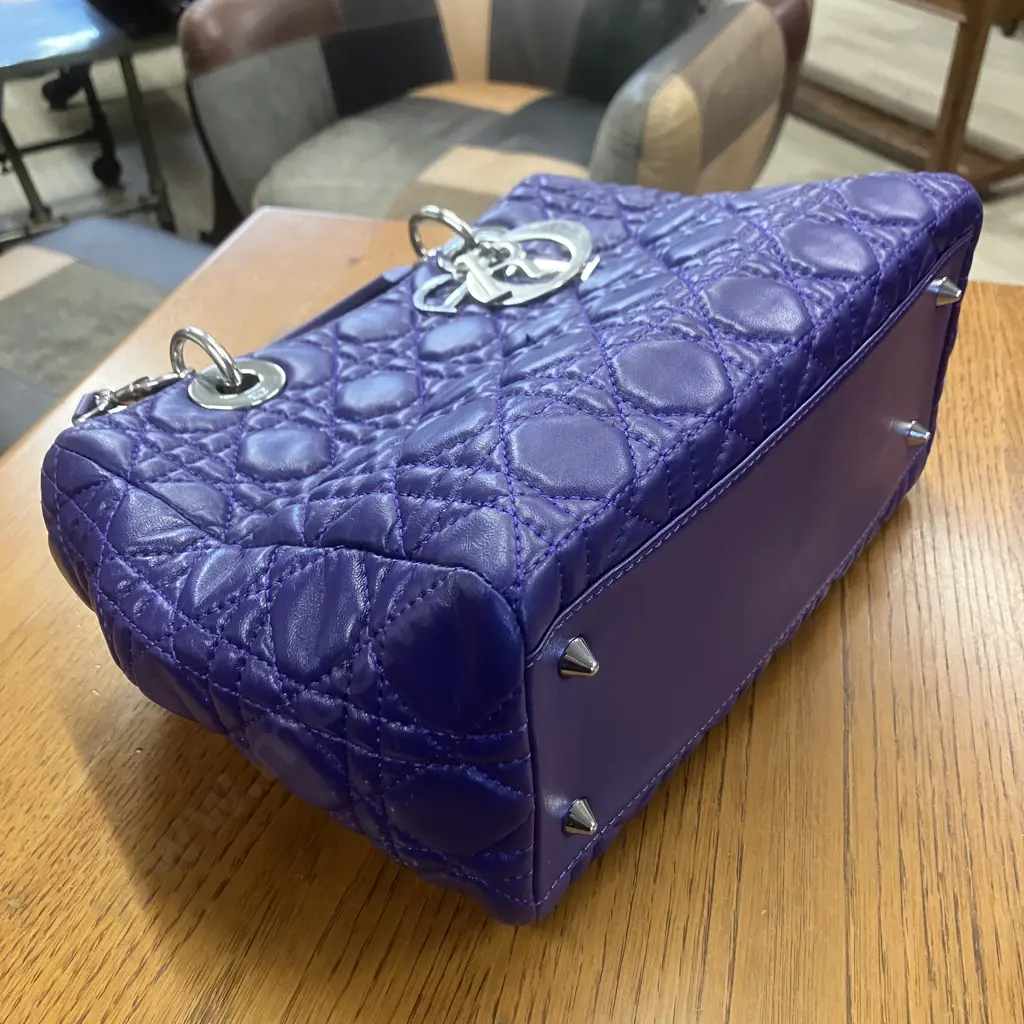 Lady Dior Style Medium Bag In Purple Image 1++