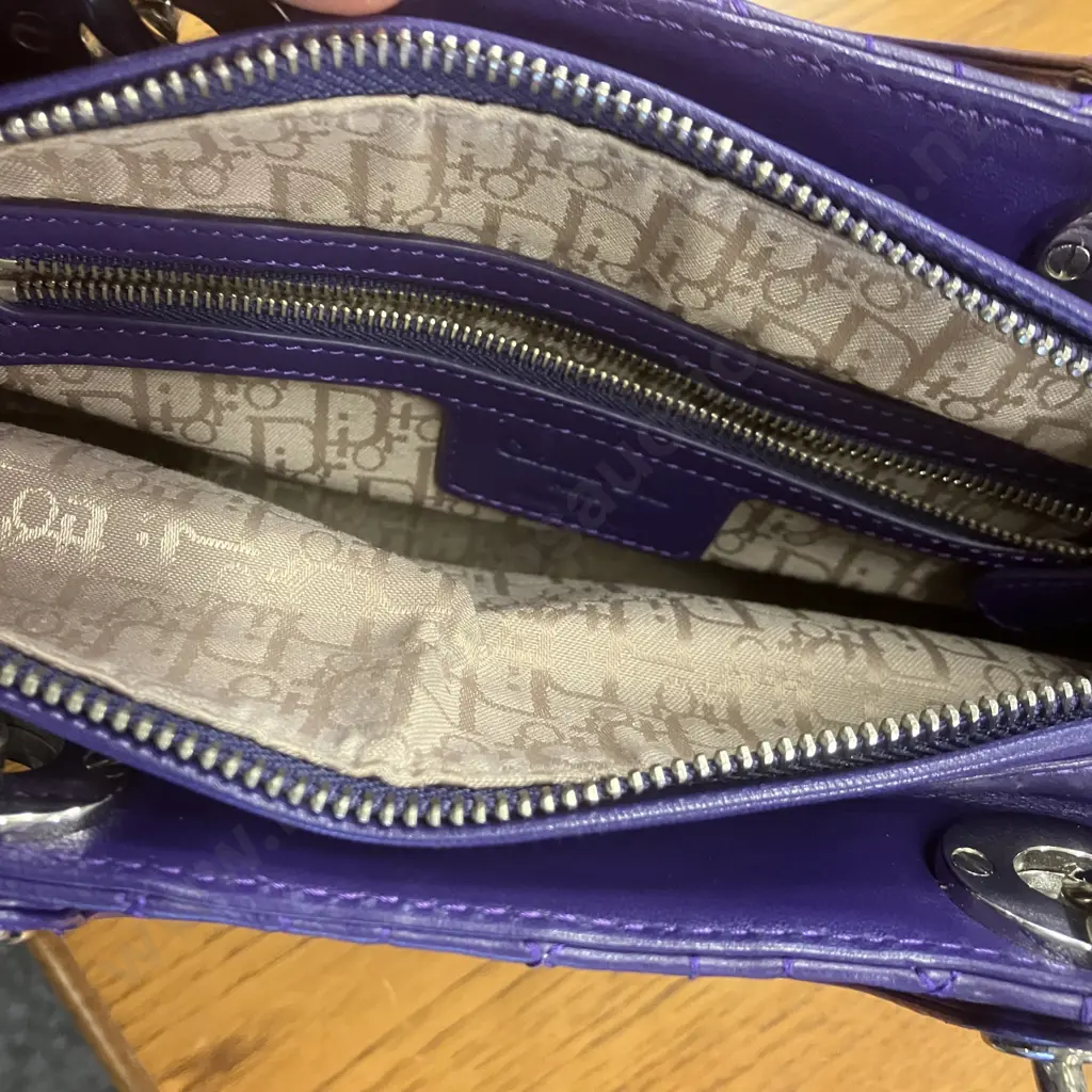Lady Dior Style Medium Bag In Purple Image 1++