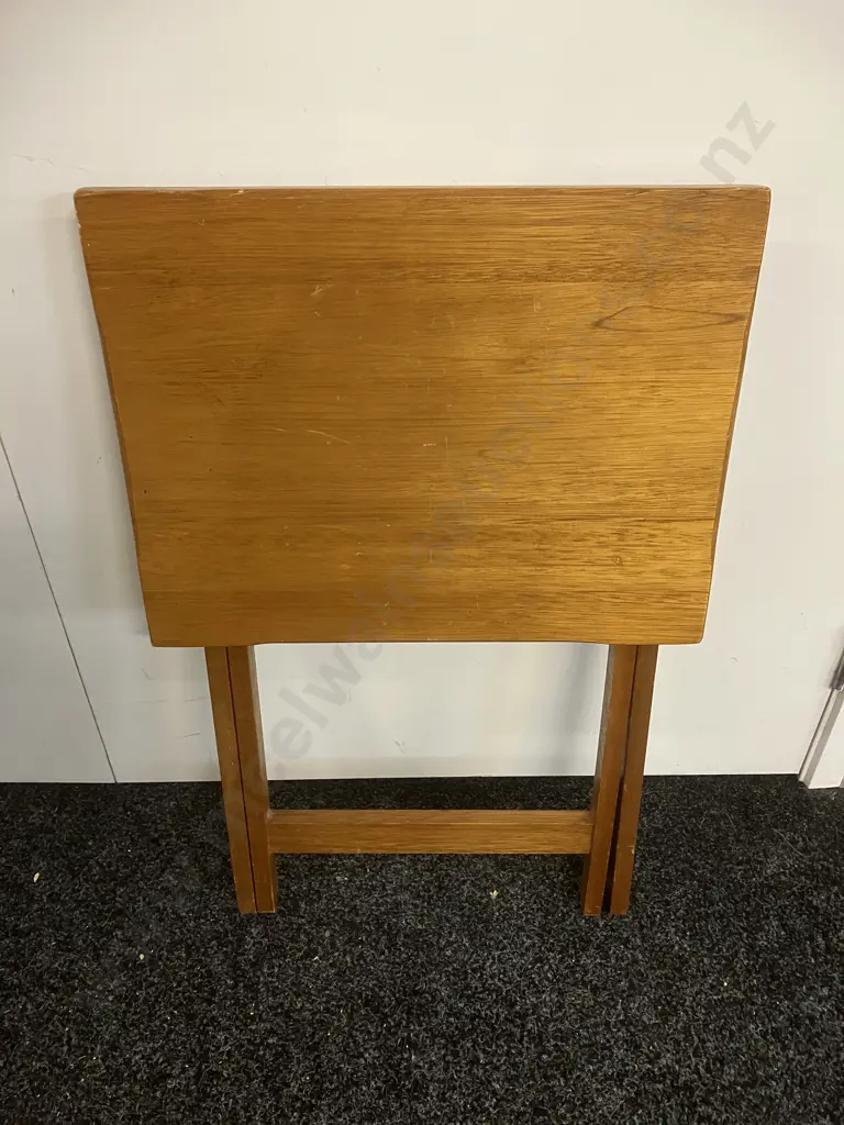 Light Coloured Wood Folding Tray Table Image 1++