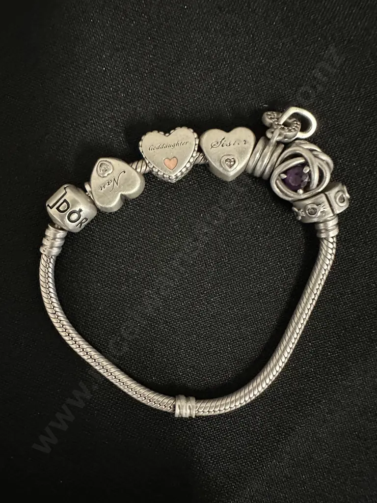 Pandora Bracelet With Assorted Charms Including Pandora Image 1++