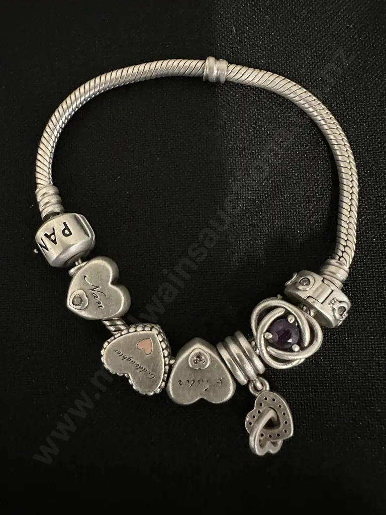 Pandora Bracelet With Assorted Charms Including Pandora Image 1++