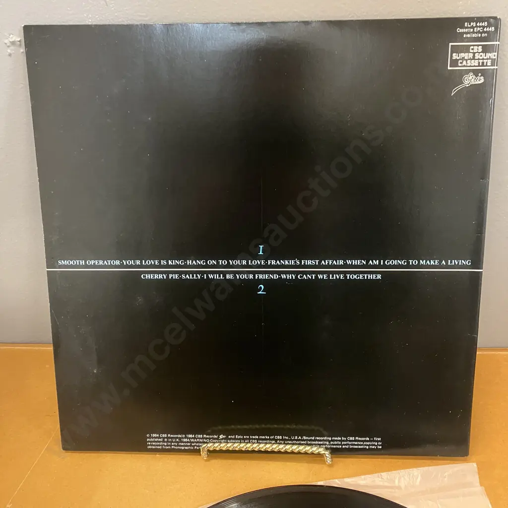 Sade – Diamond Life LP 1984 "Snakebite" Reissue, Gatefold, Australia Epic – ELPS 4445. NM Image 1++