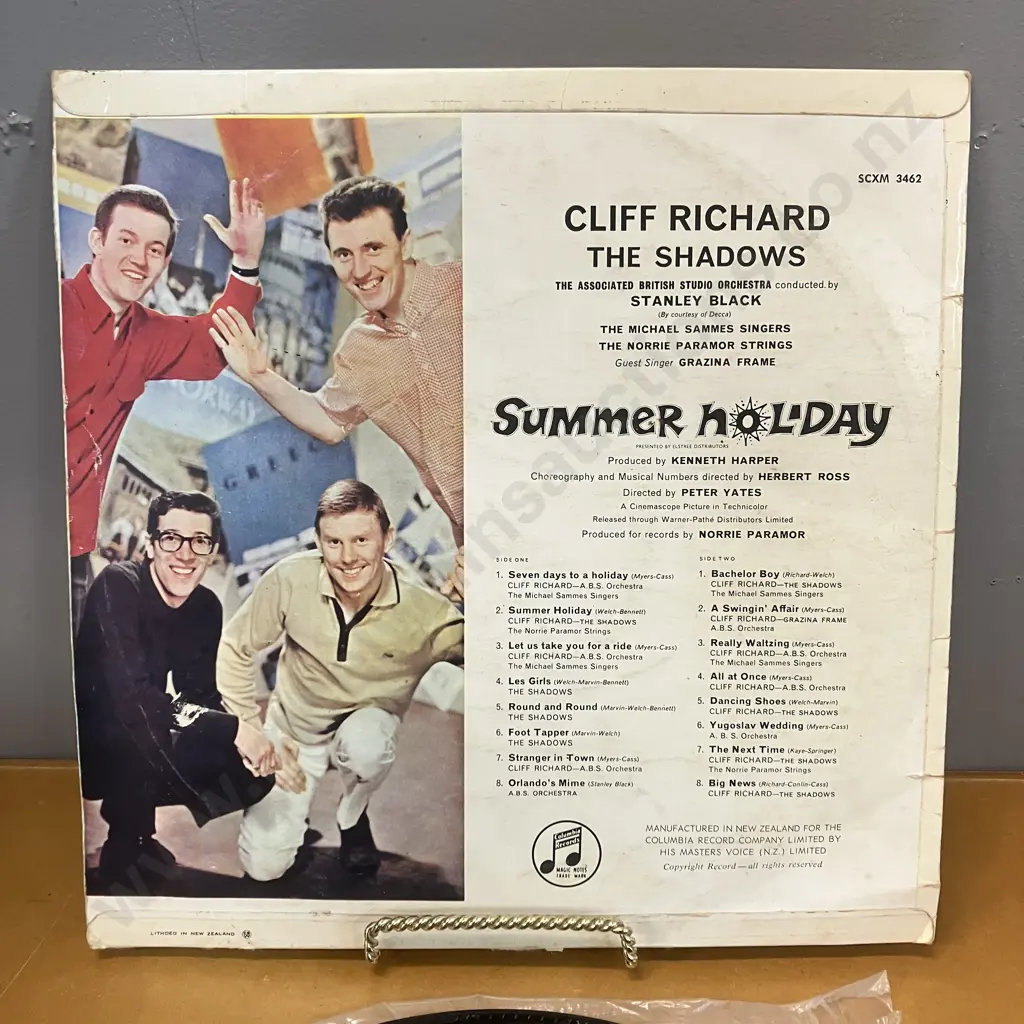 Cliff Richard And The Shadows* ‎– Summer Holiday 1963 HMV NZ Pressing For Columbia SCXM 3462. NM Image 1++